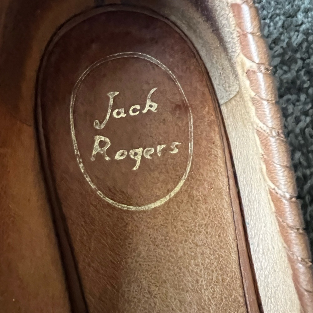Jack Rogers Brown Leather Flats - 7 - Picture 9 of 11